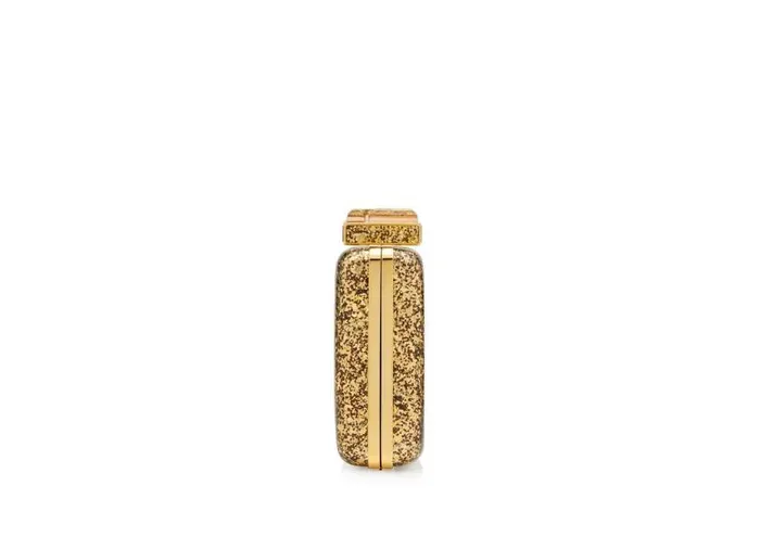 Women Clutches Tom Ford Glitter Plexiglass 001 Lock Minaudiere Gold Women Clutches Tom Ford Glitter Plexiglass 001 Lock Minaudiere Gold