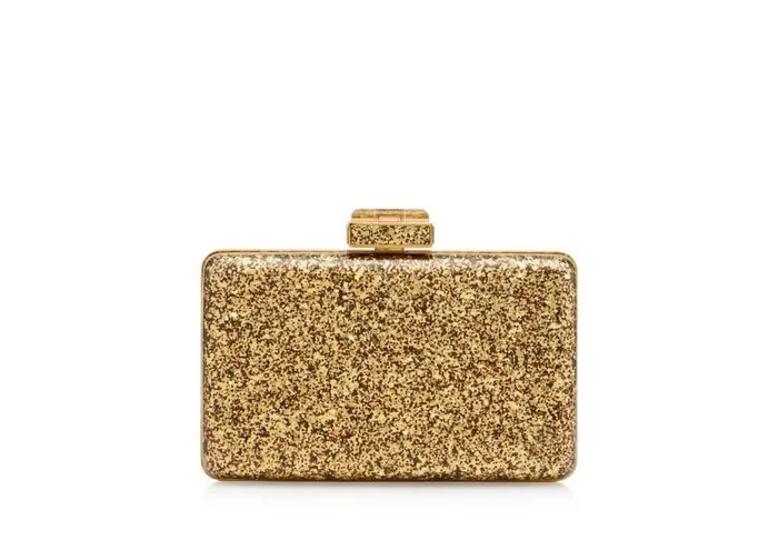 Women Clutches Tom Ford Glitter Plexiglass 001 Lock Minaudiere Gold Women Clutches Tom Ford Glitter Plexiglass 001 Lock Minaudiere Gold