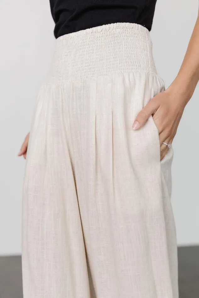 Women Cover Ups Baltic Born Parvati Smocked Waist Pants Natural