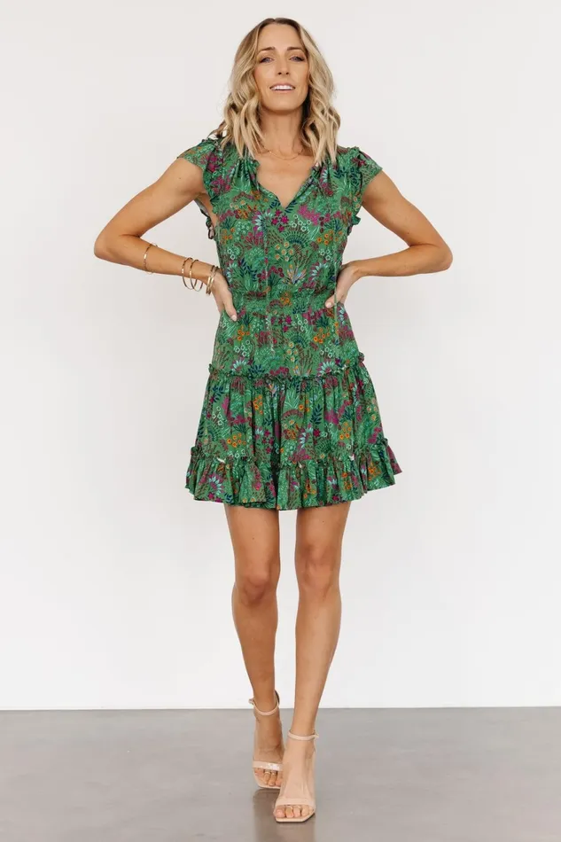 Women Cover Ups Baltic Born Rio Short Dress Green Multi