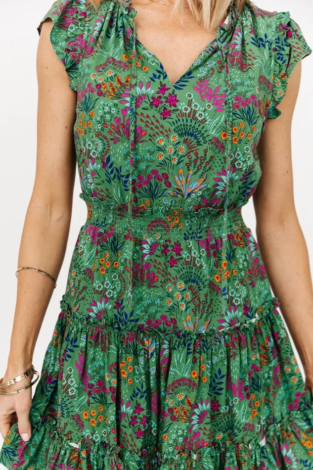Women Cover Ups Baltic Born Rio Short Dress Green Multi