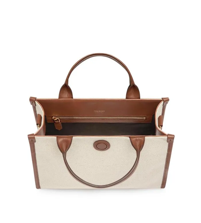 Women Cross Body Bags Tom Ford Canvas And Leather Tara Medium Top Handle Rope Tan Women Cross Body Bags Tom Ford Canvas And Leather Tara Medium Top Handle Rope Tan