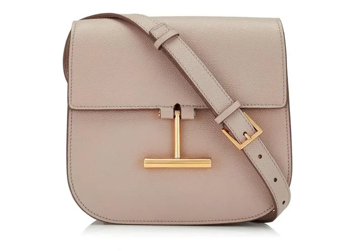 Women Cross Body Bags Tom Ford Grain Leather Tara Crossbody Bag Silk Taupe