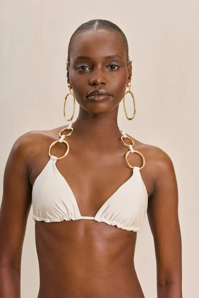 Women Cult Gaia Bikinis ZOEY BIKINI TOP 8211 OFF WHITE