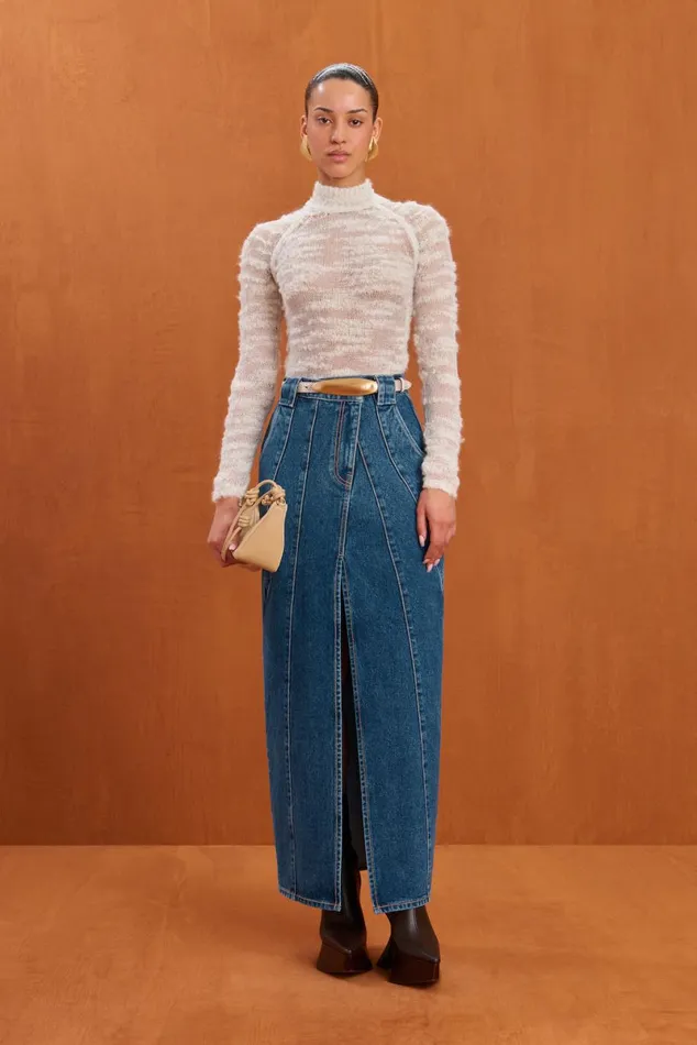 Women Cult Gaia Bottoms MIA JEAN SKIRT 8211 INDIGO