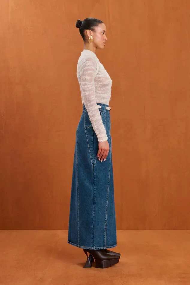 Women Cult Gaia Bottoms MIA JEAN SKIRT 8211 INDIGO