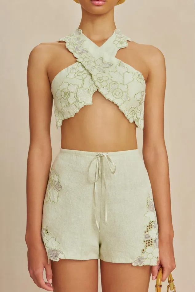 Women Cult Gaia Bottoms ZURIA SHORT 8211 LIGHT HONEYDEW Women Cult Gaia Bottoms ZURIA SHORT 8211 LIGHT HONEYDEW