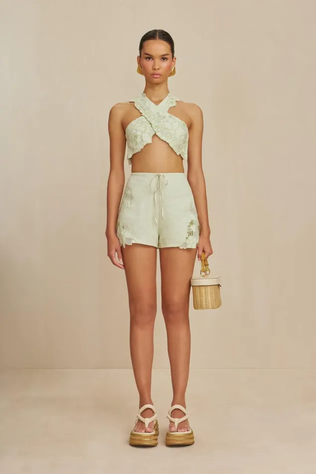 Women Cult Gaia Bottoms ZURIA SHORT 8211 LIGHT HONEYDEW Women Cult Gaia Bottoms ZURIA SHORT 8211 LIGHT HONEYDEW