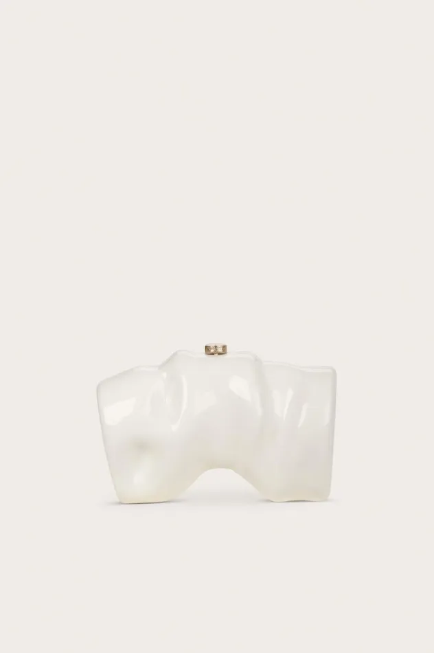 Women Cult Gaia Clutches SCRUNCH CLUTCH 8211 WHITE