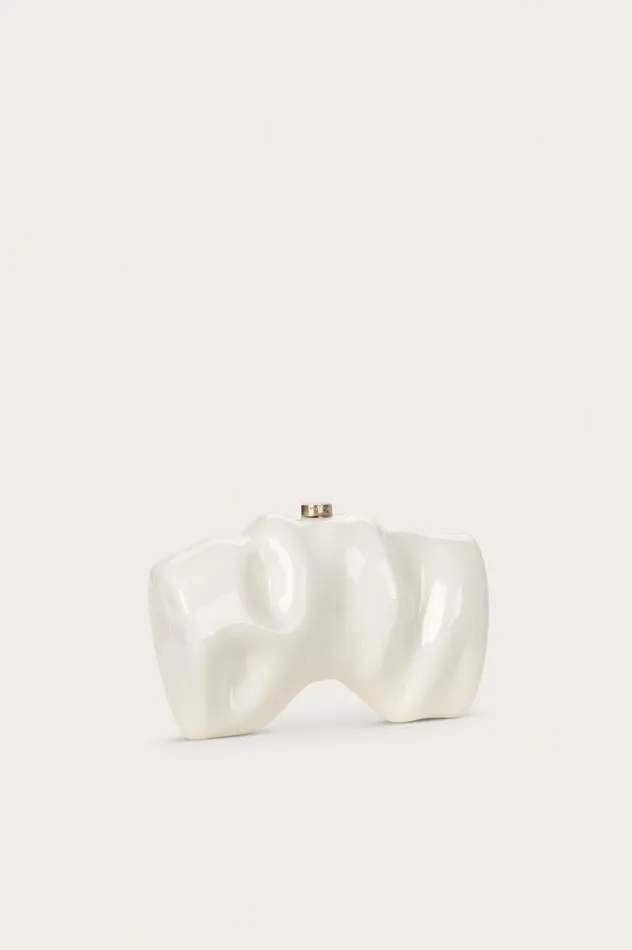 Women Cult Gaia Clutches SCRUNCH CLUTCH 8211 WHITE
