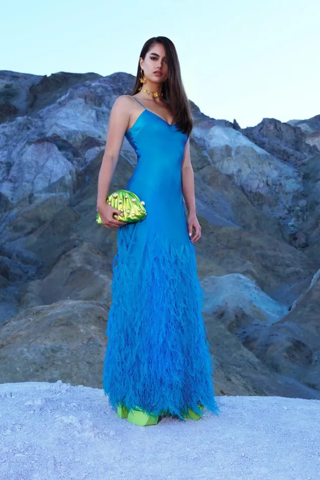 Women Cult Gaia Dresses HANSAL GOWN 8211 LAKE BLUE Women Cult Gaia Dresses HANSAL GOWN 8211 LAKE BLUE