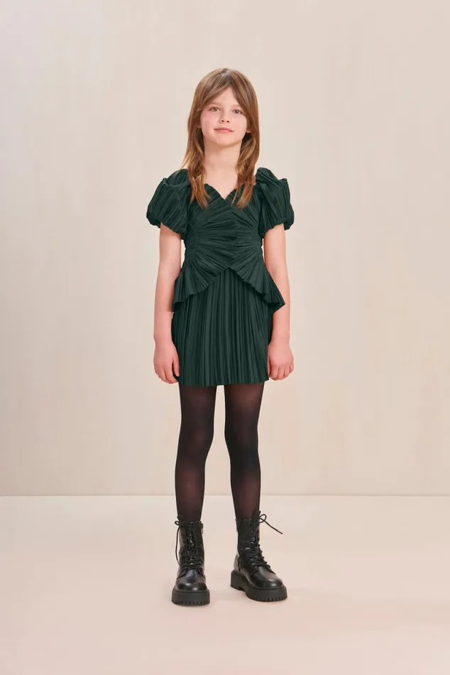 Women Cult Gaia Dresses KIDS CHARLIQUE DRESS 8211 FOREST GREEN