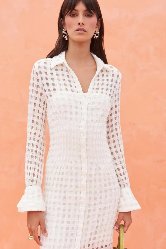 Women Cult Gaia Dresses PERNILLE DRESS 8211 OFF WHITE