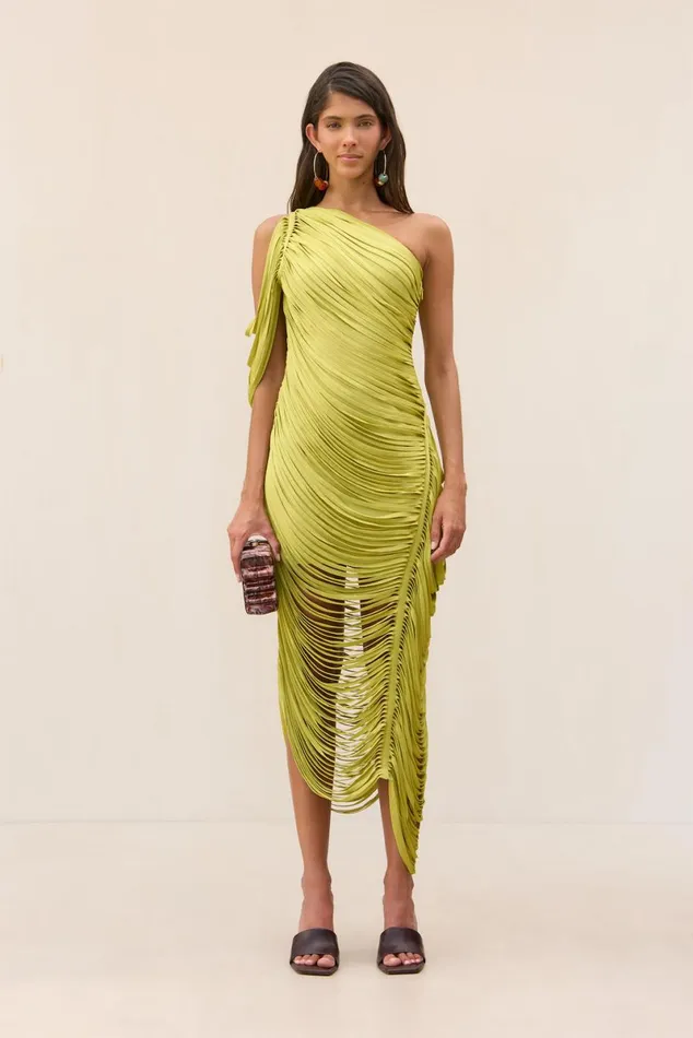 Women Cult Gaia Dresses SONA KNIT DRESS 8211 ALGAE