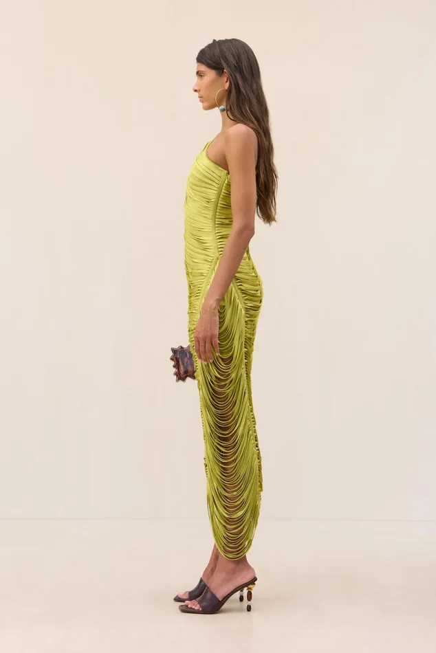 Women Cult Gaia Dresses SONA KNIT DRESS 8211 ALGAE