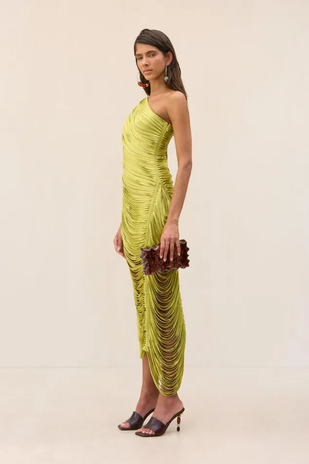 Women Cult Gaia Dresses SONA KNIT DRESS 8211 ALGAE
