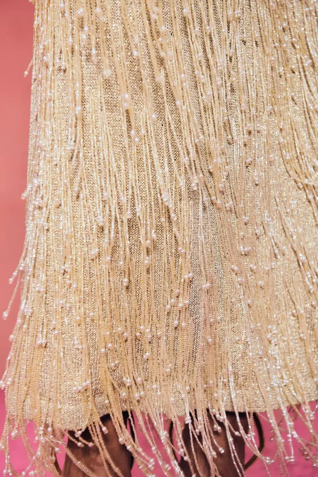 Women Cult Gaia Dresses ZION KNIT GOWN 8211 LIGHT GOLD