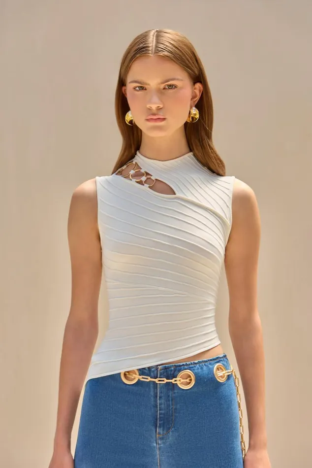 Women Cult Gaia Knits ARAYA KNIT TOP 8211 OFF WHITE Women Cult Gaia Knits ARAYA KNIT TOP 8211 OFF WHITE