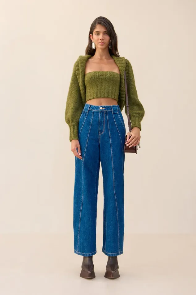 Women Cult Gaia Knits VIRGINIE CARDIGAN SET 8211 ALGAE MELANGE Women Cult Gaia Knits VIRGINIE CARDIGAN SET 8211 ALGAE MELANGE