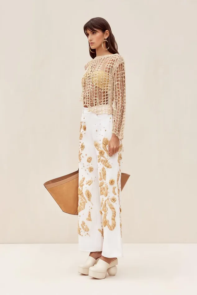 Women Cult Gaia Tops GILL CROCHET COVERUP 8211 CHAMPAGNE Women Cult Gaia Tops GILL CROCHET COVERUP 8211 CHAMPAGNE