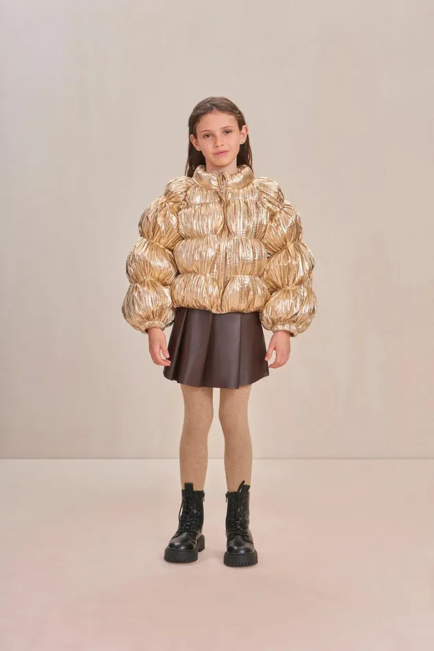 Women Cult Gaia Tops KIDS FRANNIE PUFFER 8211 GOLD FOIL Women Cult Gaia Tops KIDS FRANNIE PUFFER 8211 GOLD FOIL