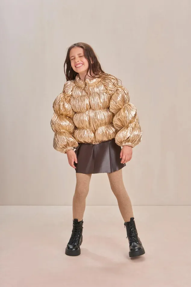 Women Cult Gaia Tops KIDS FRANNIE PUFFER 8211 GOLD FOIL Women Cult Gaia Tops KIDS FRANNIE PUFFER 8211 GOLD FOIL