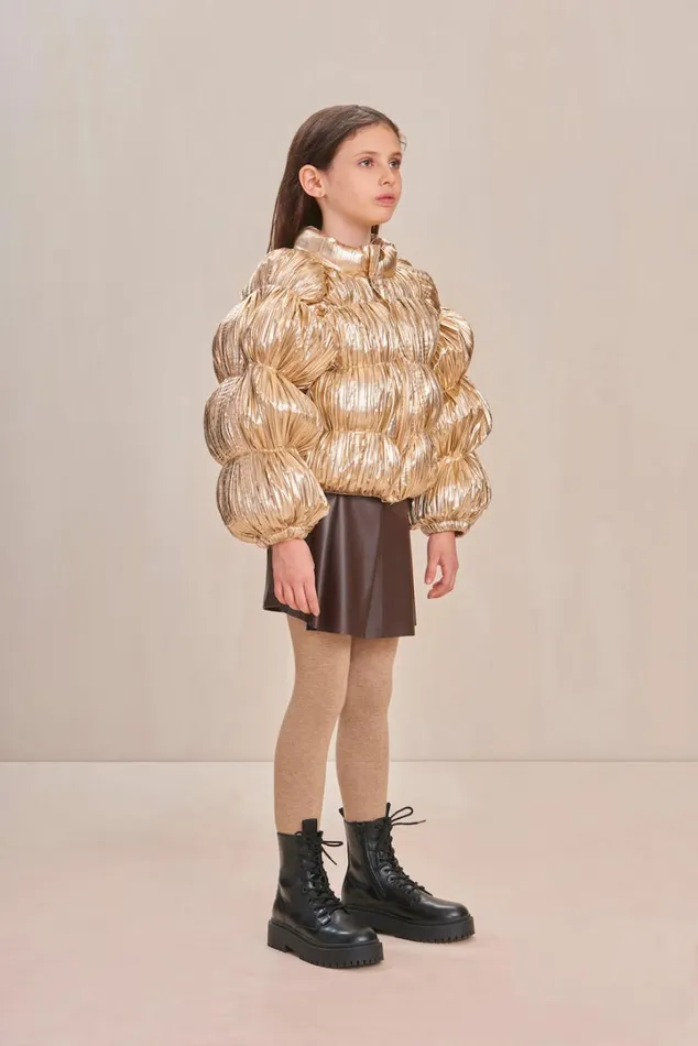 Women Cult Gaia Tops KIDS FRANNIE PUFFER 8211 GOLD FOIL Women Cult Gaia Tops KIDS FRANNIE PUFFER 8211 GOLD FOIL