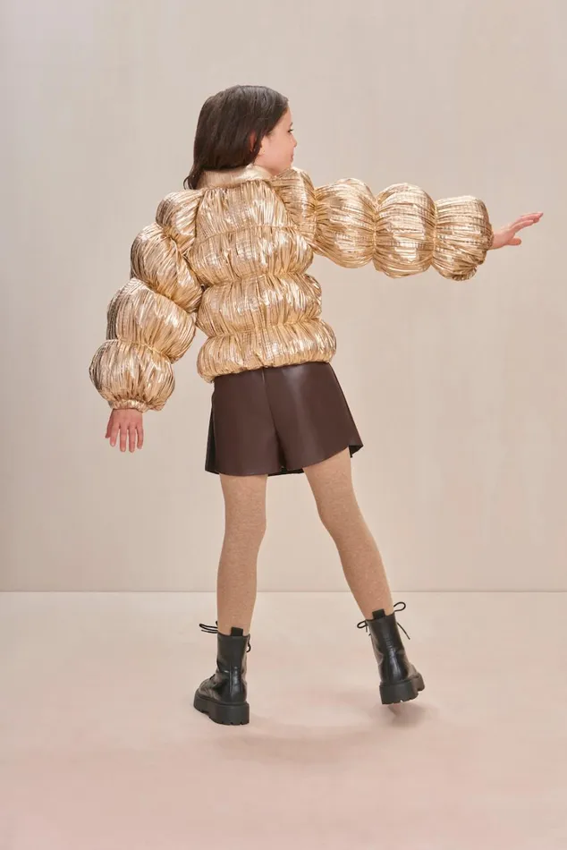 Women Cult Gaia Tops KIDS FRANNIE PUFFER 8211 GOLD FOIL Women Cult Gaia Tops KIDS FRANNIE PUFFER 8211 GOLD FOIL