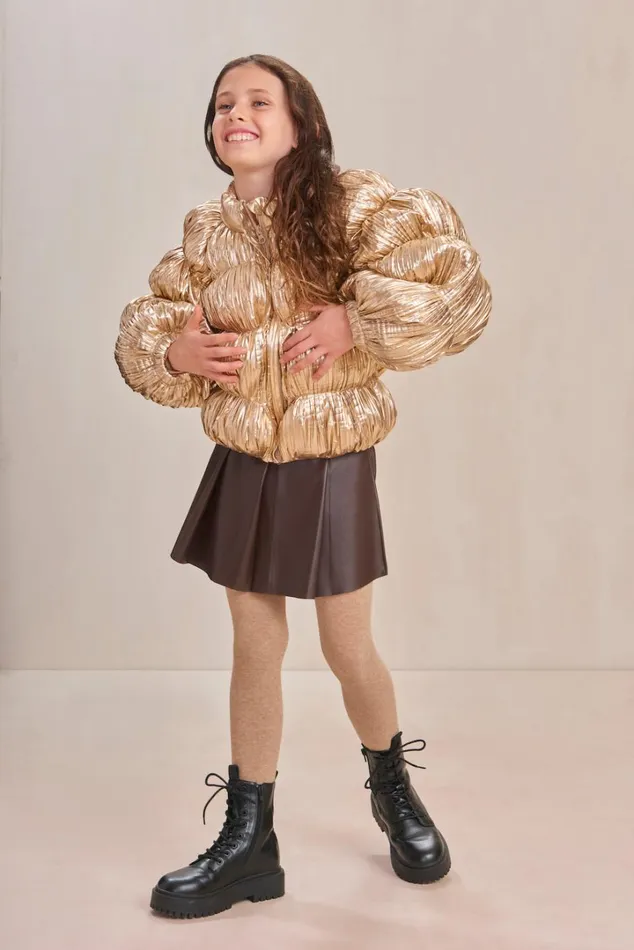 Women Cult Gaia Tops KIDS FRANNIE PUFFER 8211 GOLD FOIL Women Cult Gaia Tops KIDS FRANNIE PUFFER 8211 GOLD FOIL