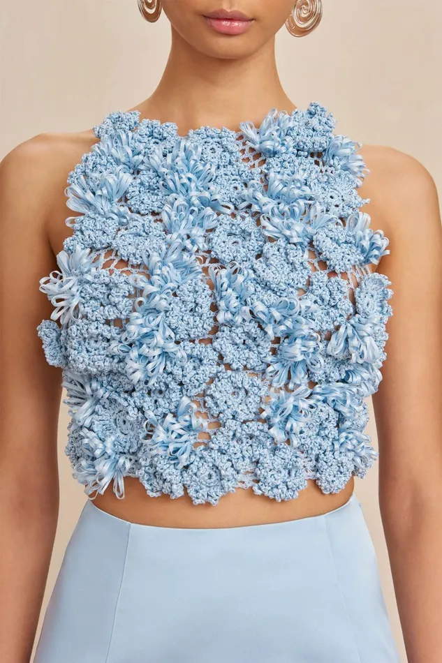 Women Cult Gaia Tops REGINA CROCHET TOP 8211 MARINE