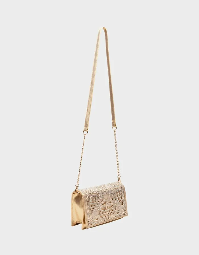 Women CUT OUT SPARKLER BAG GOLD Gold Betsey Johnson Women CUT OUT SPARKLER BAG GOLD Gold Betsey Johnson