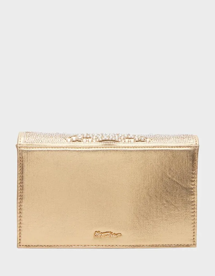 Women CUT OUT SPARKLER BAG GOLD Gold Betsey Johnson Women CUT OUT SPARKLER BAG GOLD Gold Betsey Johnson
