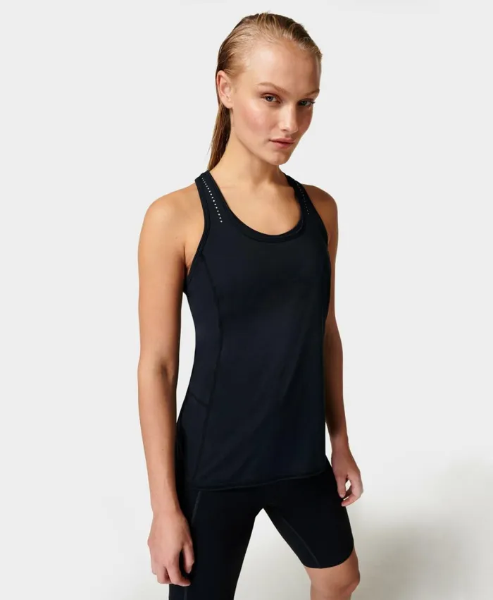 Women Distance Running Vest Black Sweaty Betty Vest Tops