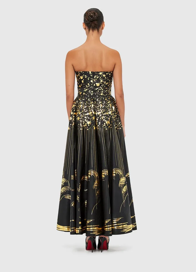 Women Dresses and Jumpsuits LEO LIN Angelica Bustier Maxi Dress 8211 Moonlight Print