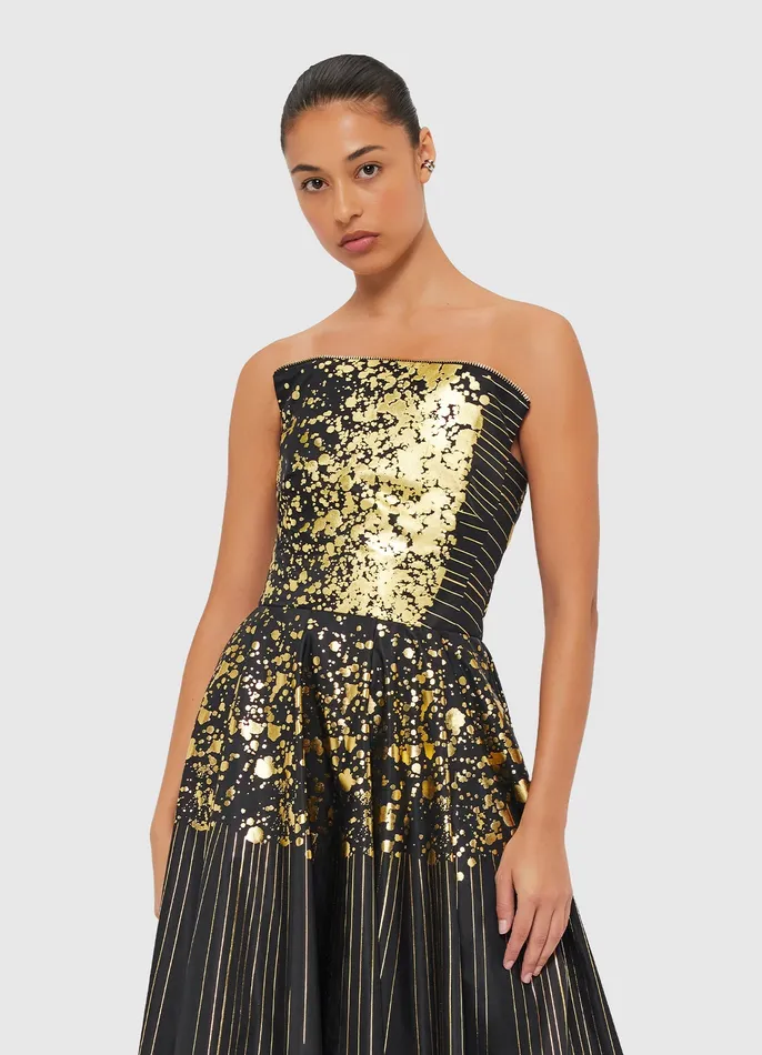 Women Dresses and Jumpsuits LEO LIN Angelica Bustier Maxi Dress 8211 Moonlight Print