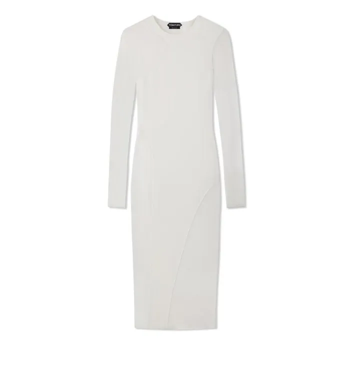 Women Dresses Tom Ford Crepe Jersey Tubino Dress Chalk