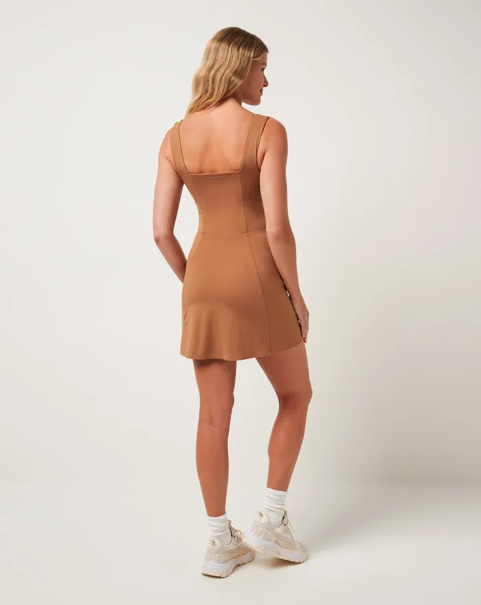 Women Dresses TravisMathew MOVEKNIT SLEEVELESS DRESS Heather Chestnut