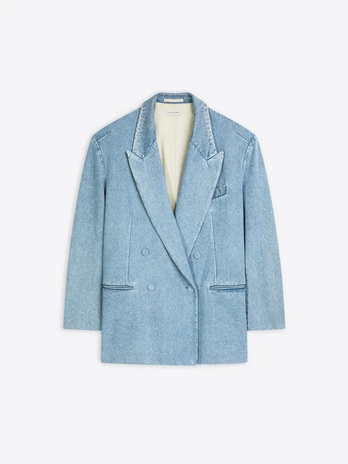 Women Dries Van Noten Blazers Oversized Denim Blazer
