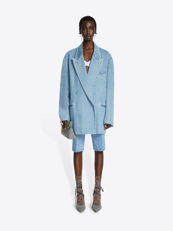 Women Dries Van Noten Blazers Oversized Denim Blazer