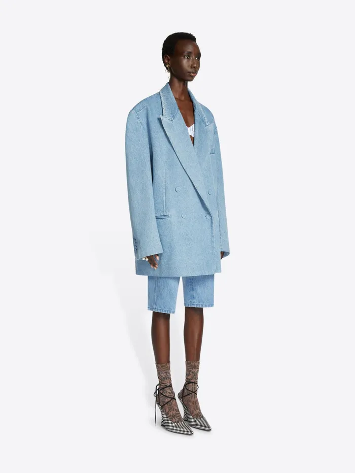 Women Dries Van Noten Blazers Oversized Denim Blazer