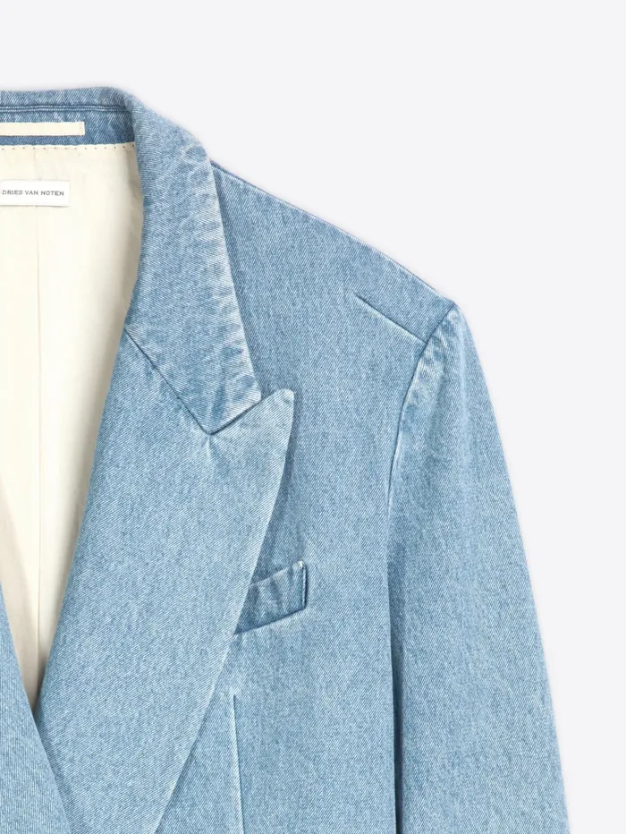 Women Dries Van Noten Blazers Oversized Denim Blazer