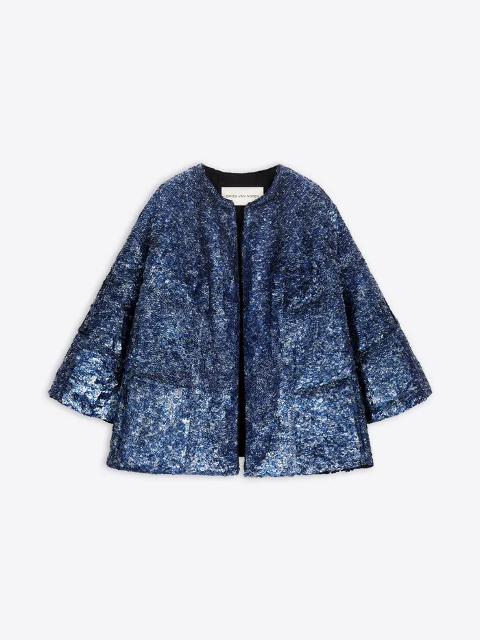 Women Dries Van Noten Coats and Jackets Embellished Cocoon Jacket