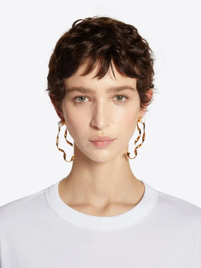 Women Dries Van Noten Jewelry Wave Stud Earrings