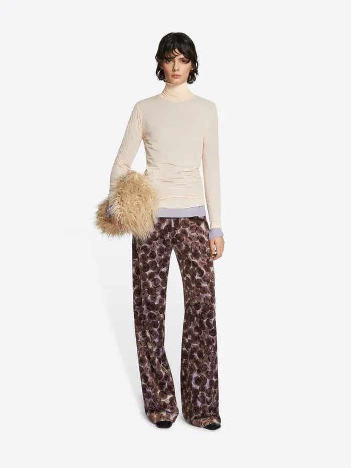 Women Dries Van Noten Tshirts and Sweatshirts Sheer Turtleneck Tee