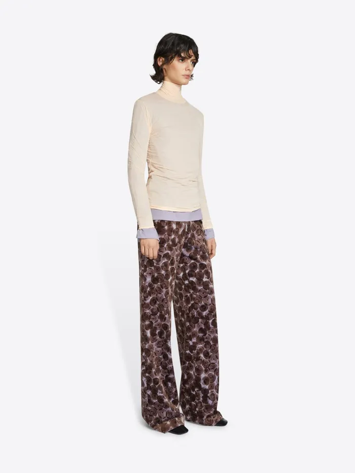Women Dries Van Noten Tshirts and Sweatshirts Sheer Turtleneck Tee