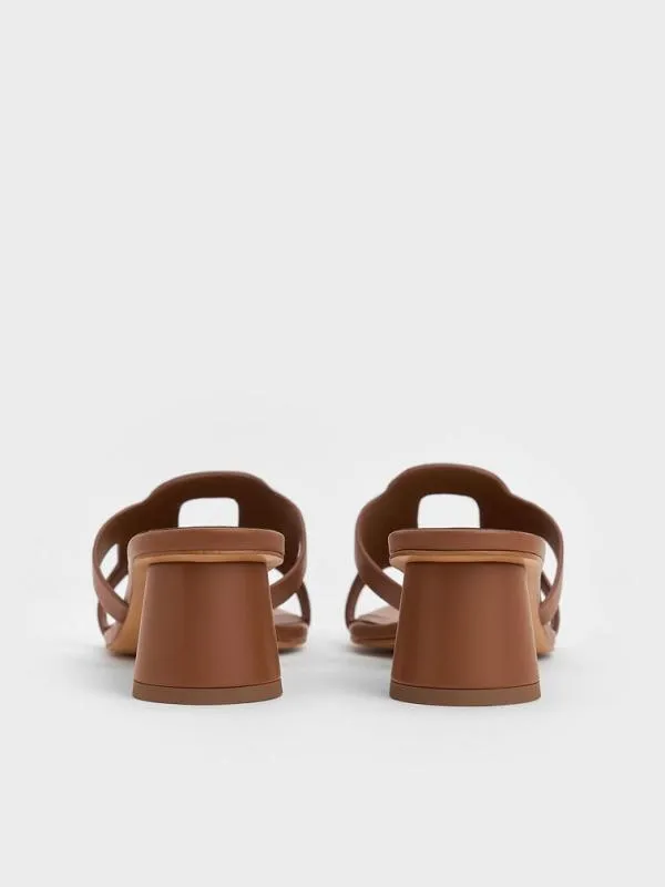 Women Easley CutOut Heeled Sandals 8211 Caramel CHARLES and KEITH Heels Women Easley CutOut Heeled Sandals 8211 Caramel CHARLES and KEITH Heels