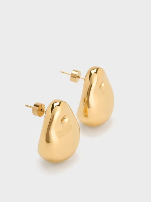 Women Eimear Teardrop Stud Earrings 8211 Gold CHARLES and KEITH Earrings Women Eimear Teardrop Stud Earrings 8211 Gold CHARLES and KEITH Earrings