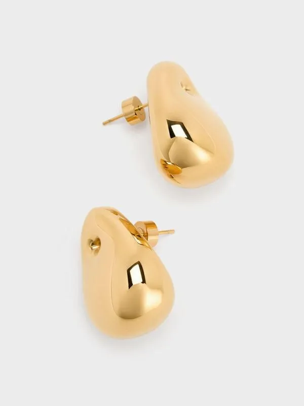 Women Eimear Teardrop Stud Earrings 8211 Gold CHARLES and KEITH Earrings Women Eimear Teardrop Stud Earrings 8211 Gold CHARLES and KEITH Earrings