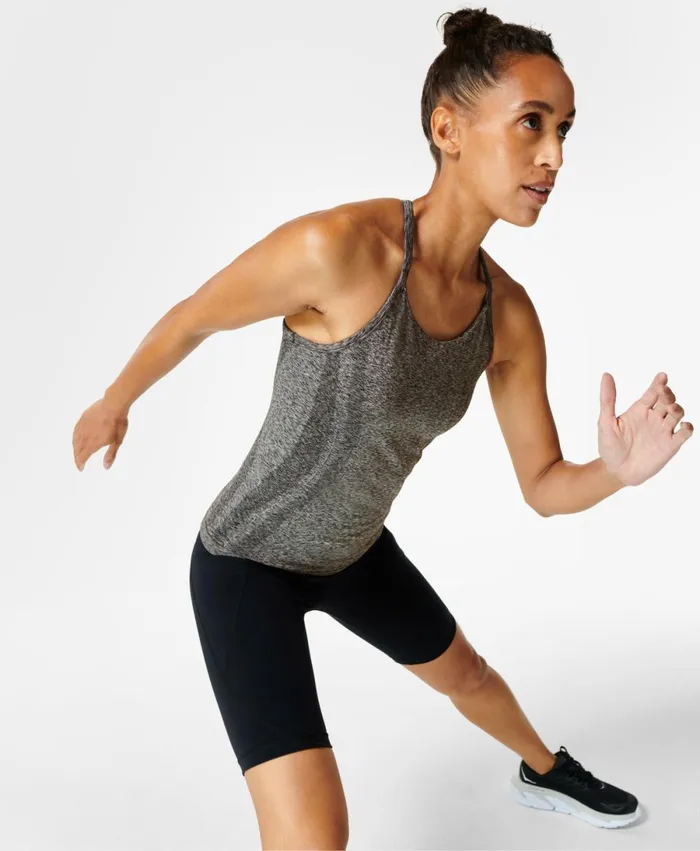 Women Elemental Seamless Workout Vest Black Sweaty Betty Vest Tops