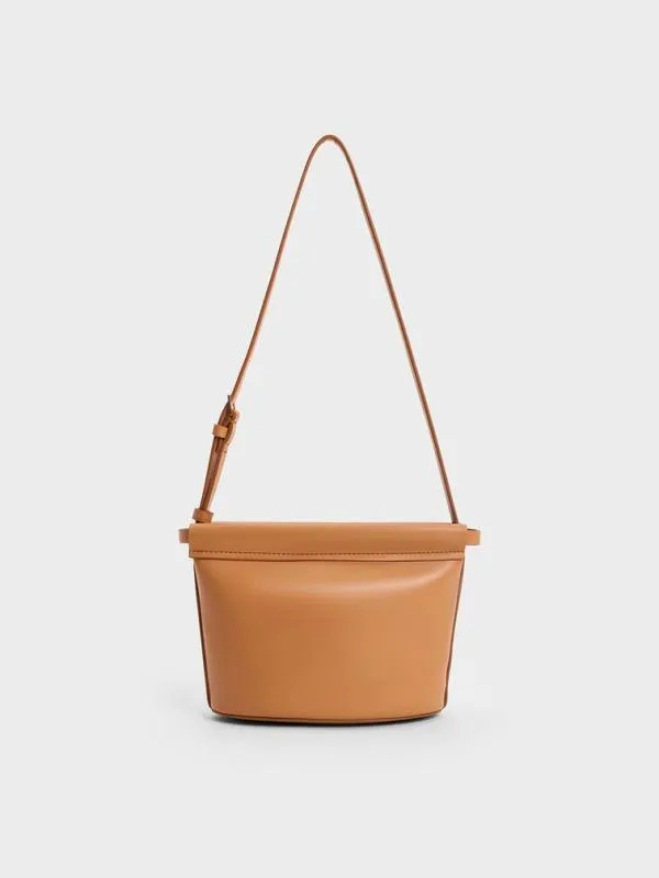 Women Ellis Bucket Bag 8211 Toffee CHARLES and KEITH Crossbody Bags
